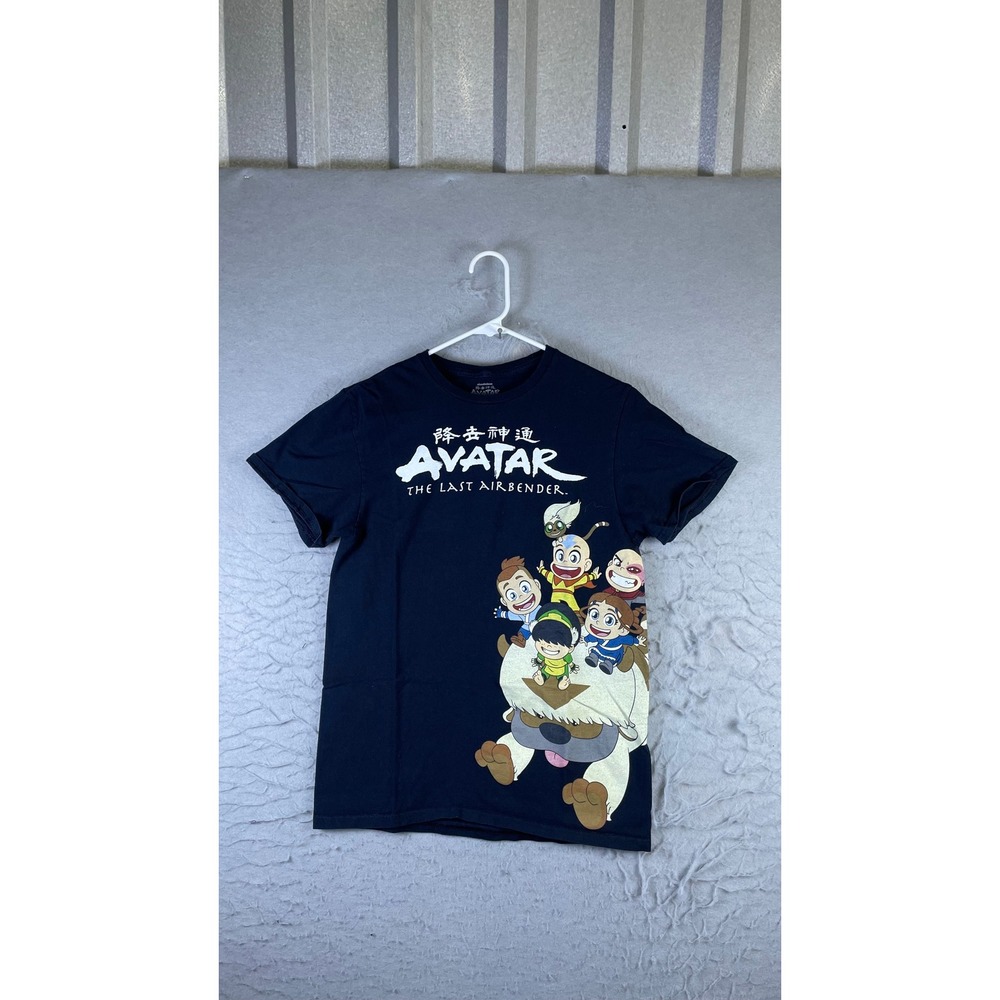 Nickelodeon Avatar The Last Airbender Tee Mens S Navy Excellent Chibi Appa Crew
